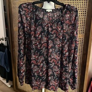 Garnet Hill 100% silk blouse.